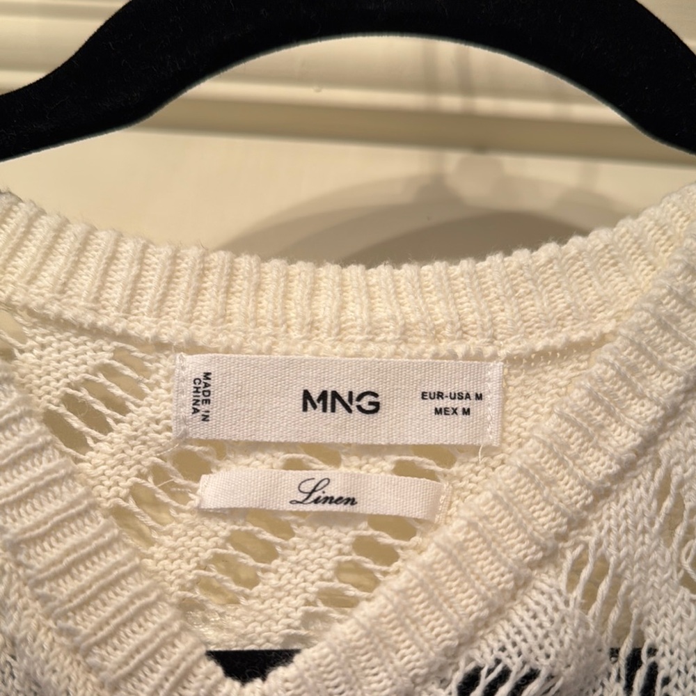 Mango White Ribbed Muscle Tee - Picture 5 of 6